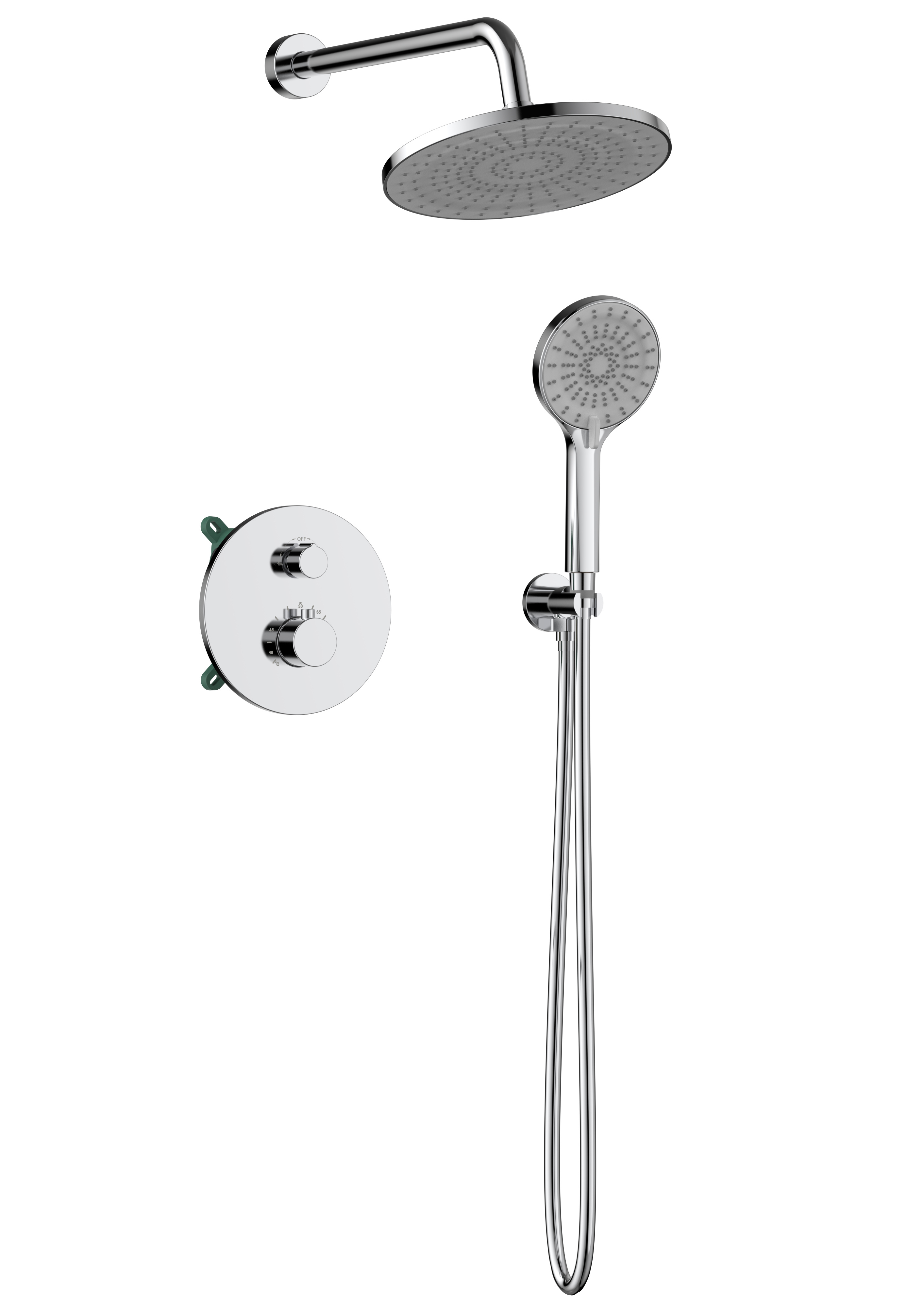 Colonne de douche encastr&eacute;e OVALIS collection armoni